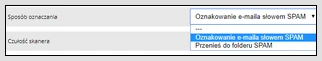 Zalecane ustawienie filtra antyspamowego dla POP3