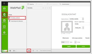 Książka adresowa w WebMail