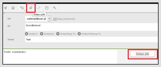 Dodawanie załącznika do emaila